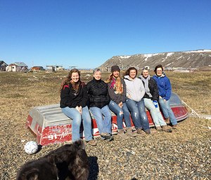 Sharon King, second from right, with fellow travelers in Alaska. (Photos courtesy of Sharon King)