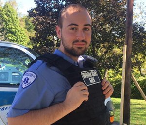 Shawn Betts was on a call helping a woman who had fallen when he experienced a life-threatening rapid heart rate. (Photo/GoFundMe)
