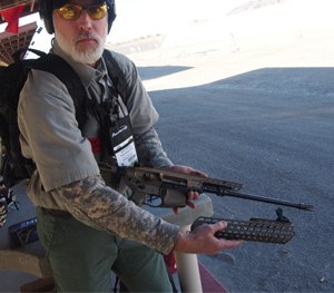 PoliceOne Editor in Chief Doug Wyllie tests the P320, the MPX, and the MCX at Range Day with SIG SAUER.