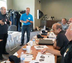 First Tactical CEO Dan Costa speaks to his team at a recent sales meeting.