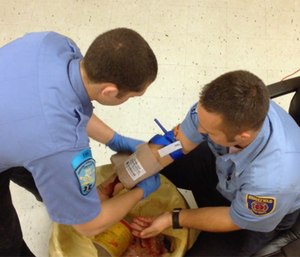 Bleeding control devices are great tools, but you must also apply direct pressure to the true source of the hemorrhage.