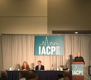 The Team Two panel talks about the program's successes during a session at the 126th International Association of Chiefs of Police Conference. (Photo/PoliceOne)