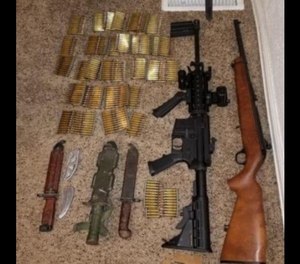 Guns, knives and ammunition were found at the home of a man who repeatedly threatened to kill sheriff's deputies. (Photo/TNS)