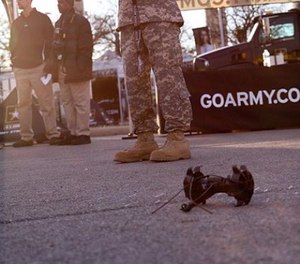 Sgt. Maj. Steven Robertson demonstrates the Recon Scout XT, affectionately known as the