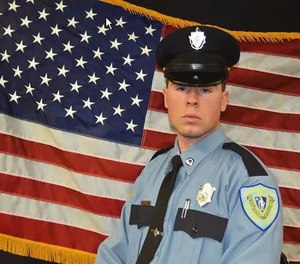 Massachusetts Correctional Institution CO Matthew Tidman, 36, is pictured. An inmate, Roy Booth, 40, was charged with crimes including armed assault with intent to murder for the alleged attack on Tidman in August. (Photo State Police Assoc. of Massachusetts)