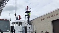 Videos: Historic fire boat becomes part of Fire Museum of Maryland