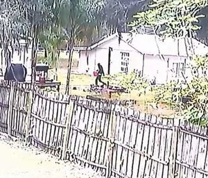 A surveillance video shows a man approaching a home with a gas canister before driving away, firefighters later found three bodies inside. (Photo/Hillsborough County Sheriff’s Office)