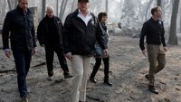 President Trump visits fire-ravaged Calif.
