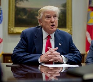In this Feb. 27, 2017 file photo, President Donald Trump speaks in the Roosevelt Room of the White House in Washington. (AP Photo/Pablo Martinez Monsivais, File)
