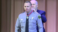 N.C. trooper shot in face receives Congressional Badge of Bravery