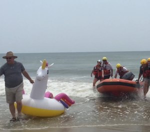 The volunteer rescue team sent out a boat within 15 minutes of receiving the emergency phone call from his parents asking for help.