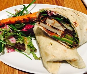 Wraps of vegetables are a tasty and healthy on-the-go meal for EMS providers.