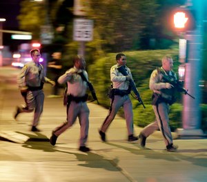 Vegas police during the biggest mass shooting in modern day history