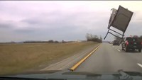 Dashcam: Flying lawn chair smashes into Vt. trooper's windshield