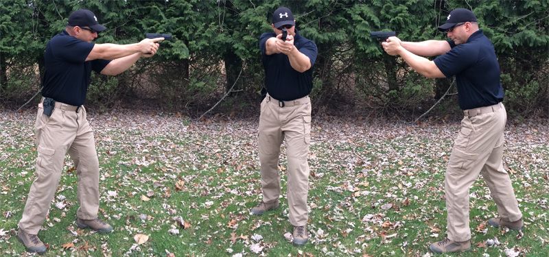 Captain army aiming a handgun with shoot pose Vector Image