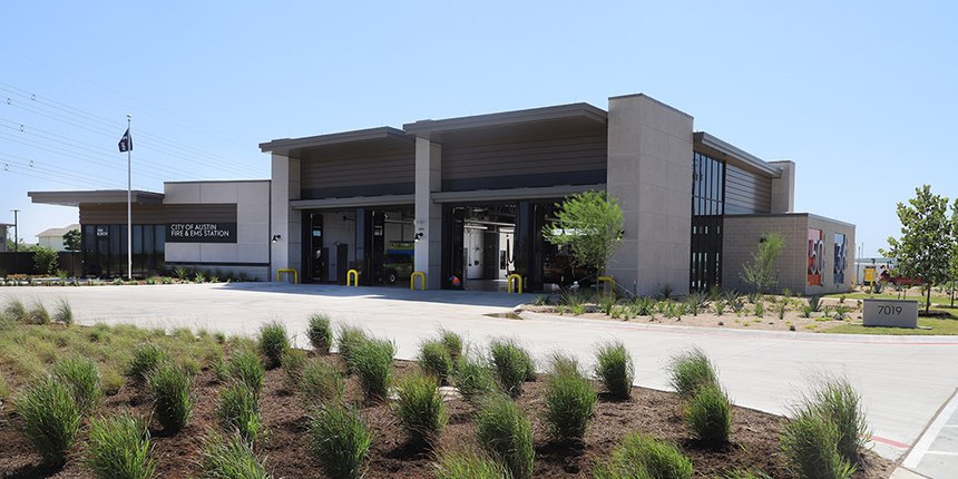 The newest Austin-Travis County Fire & EMS station includes a well-ventilated ambulance bay with visibility enhancements and a vehicle exhaust removal system.