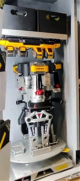 Most tools can be mounted in a tool holder to prevent damage and allow for quick retrieval on scene.