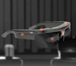 Peering through the glasses, one will see a flat, two-dimensional map that is quickly populated by three-dimensional buildings.