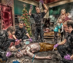 Daniel Sundahl's portrait of a Christmas nightmare: cardioverting a father as his family watched.