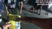 Watch: NYPD cop saves stabbing victim with potato chip bag, tape