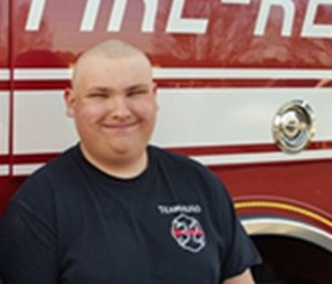 Junior firefighter Zachary Barfield
