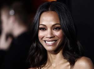 AP Photo/Matt Sayles Zoe Saldana arrives at the premiere of "Avatar" in Los Angeles in Dec. 2009. Saldana assisted an injured driver last week after she witnessed a car accident.