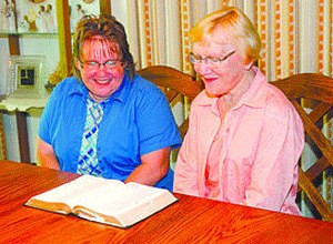 Heidi Revelo, left, and her mother, Terry Erion, are part of the Cozad Bible Church. One Sunday a month, they go to the Dawson County Jail for a Bible study and prayer group for the some of the female inmates staying there.