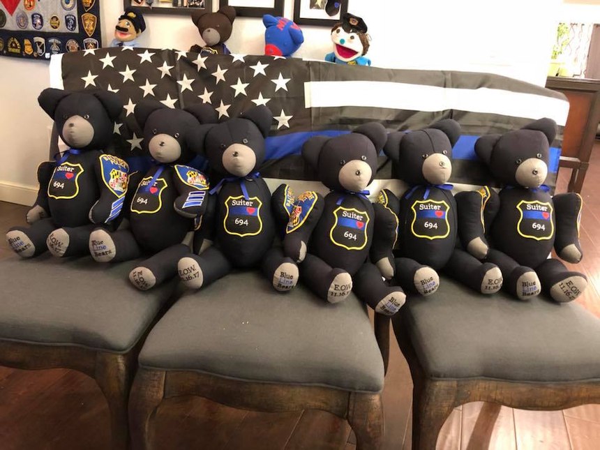 Blue Line Bears has made nearly 300 bears for the families of fallen LEOs. (Photo/Blue Line Bears)