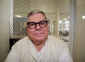 In this Jan. 7, 2015, file photo, Texas death row inmate Lester Bower is photographed in an interview cage at the visiting area of the Texas Department of Criminal Justice Polunsky Unit near Livingston, Texas.