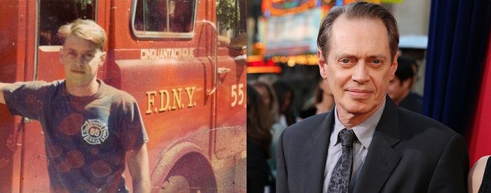 Buscemi with the FDNY and now.