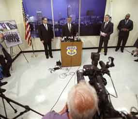 Cleveland Mayor Frank Jackson answers questions during a news-conference Tuesday, June 11, 2013, in Cleveland. (AP Image)