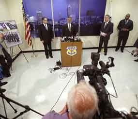 Cleveland Mayor Frank Jackson answers questions during a news-conference Tuesday, June 11, 2013, in Cleveland. (AP Image) 