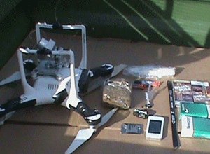 This unmanned aerial vehicle, or drone, and the contraband it carried was found on the grounds of Oklahoma State Penitentiary on Monday. 
