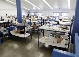 Prisoners at the crowded Plainfield Correctional Facility in Plainfield, Ind. (AP photo)