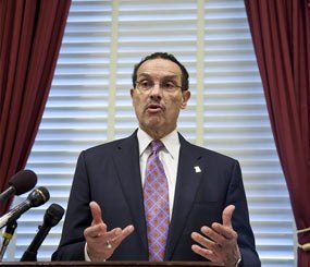 Washington, D.C. Mayor Vincent Gray speaks at a news conference on Capitol Hill in Washington, Tuesday, May 29, 2012.