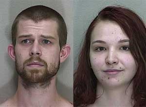 Jeremy Weber (left) was already incarcerated when jail employees discovered love letters being sent from Sarah Laurito (right) contained narcotics placed carefully behind stamps.