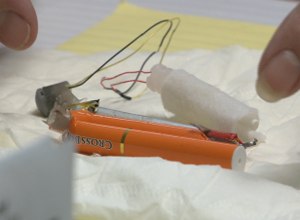 Lauderdale County Detention Center Administrators opened up one of the e-cigarettes offered to look at what's inside. (Image WHNT)