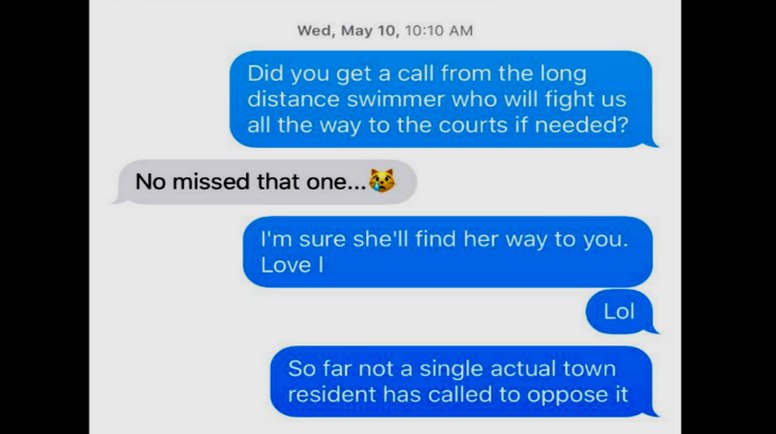 Town of Mooresville text messaging exchange