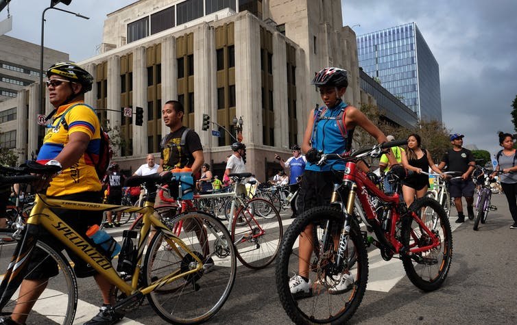 Car free day in Los Angeles