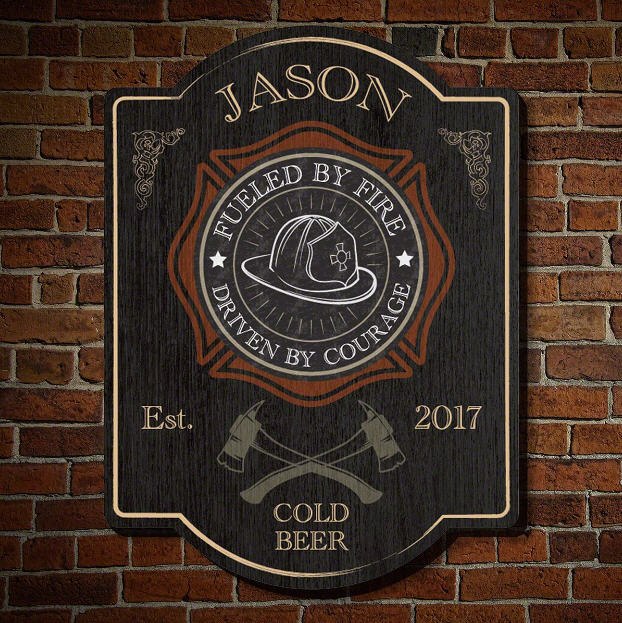 Add a little firefighter flair to the bar.