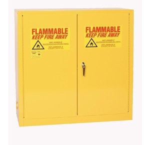 The most common way be compliant when storing flammable liquids is using an approved flammable liquids storage cabinet.