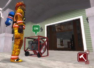 Photo courtesy Flame-SimIn addition to attempting a simulation of the unpredictable nature of fire, Flame-Sim is also designed to simulate the consequences of decisions on how to attack it.
