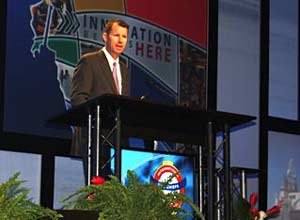 Photo Jamie ThompsonDeputy Administrator Manning addresses an audience at FRI.