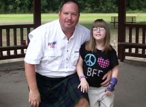 EMS1 Columnist Kelly Grayson (seen here with his daughter KatyBeth) has taken on a unique challenge for September – Prostate Cancer Awareness Month – during which he'll be wearing a kilt at all hours while not on the job.