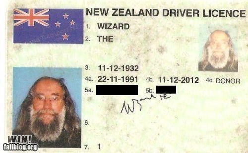 Funny Driver''s License - Wizard