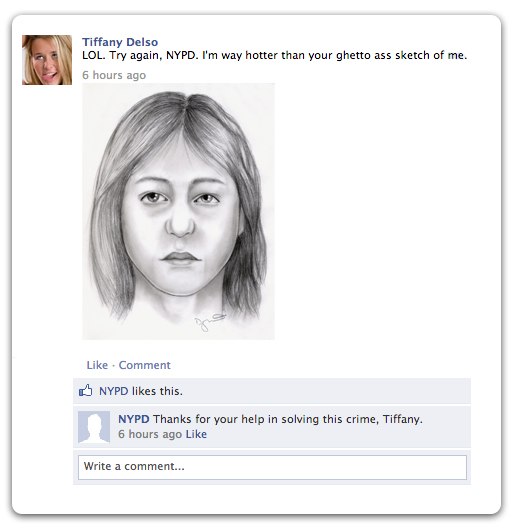 funny facebook post police sketch