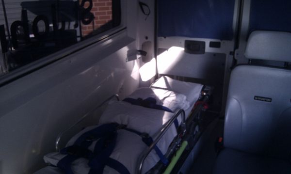 ems call that broke me, stretcher inside ambulance