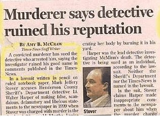 murderer says detective ruined his reputation