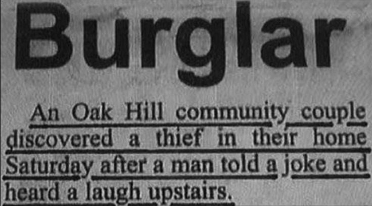 thief discovered in home