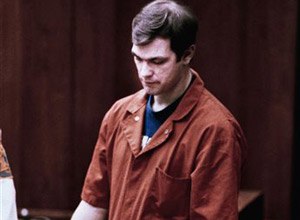 Jeffrey Dahmer enters the courtroom on in Milwaukee where he changed his plea to guilty, but insane in the mutilation slayings of 15 young males. (AP Photo, File)